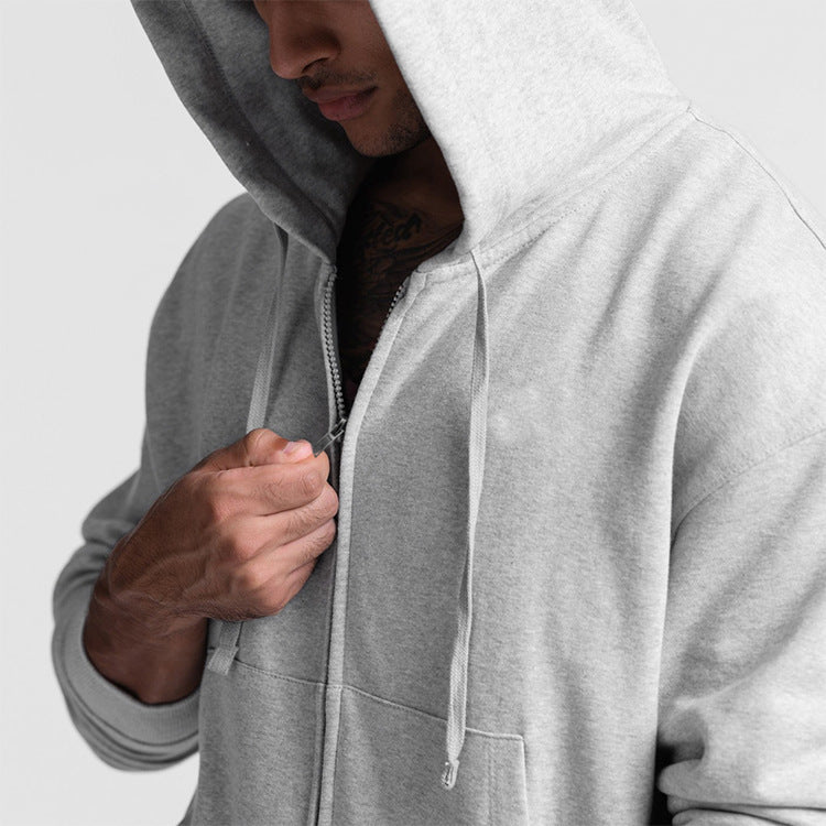 Herrer Cozy Zip-Hoodie med frontlomme og blødt fleecefôr Stilla