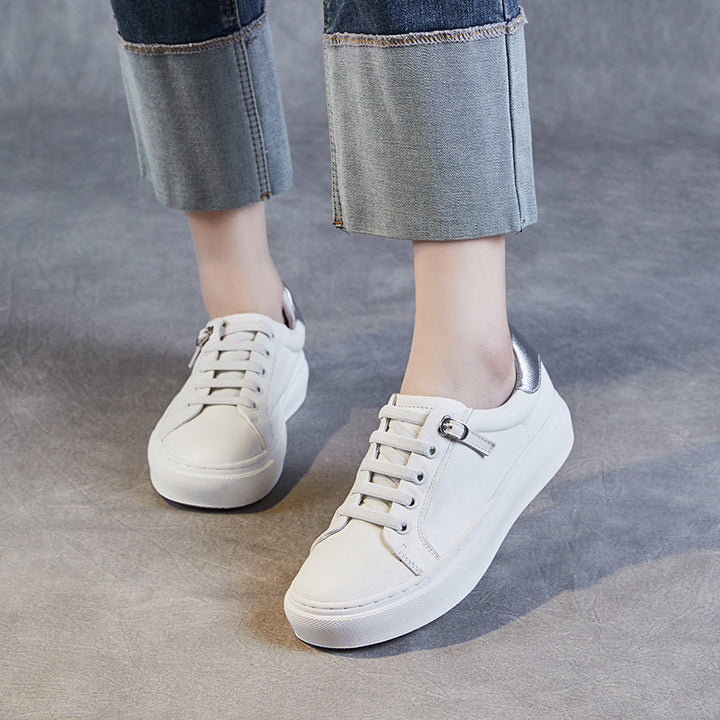 Dame Stilfulde Plateau-Sneakers med smarte detaljer Stilla