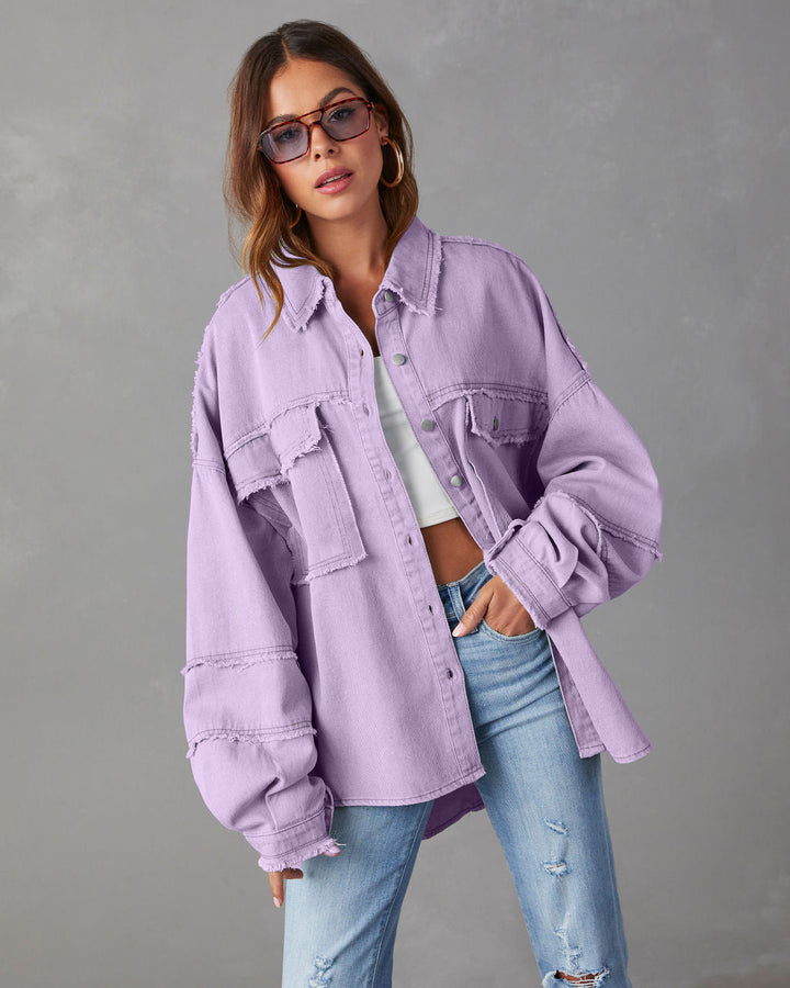 Femme Distressed Oversized Denim Jakke Stilla