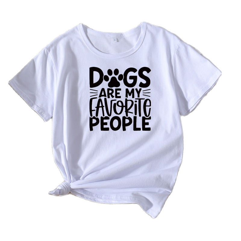 Dame Fritid Hund elsker Grafisk T-Shirt Stilla
