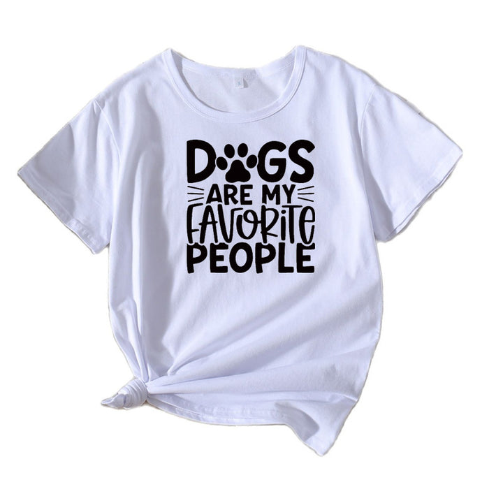 Dame Fritid Hund elsker Grafisk T-Shirt Stilla
