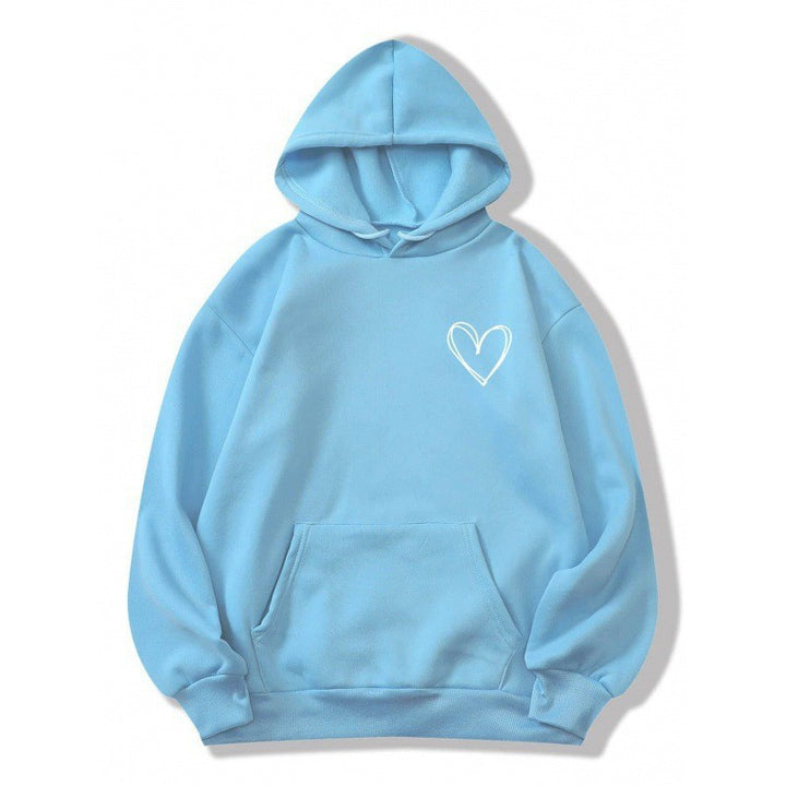 Kvinder hoodie med cool hjertemotiv Skovae