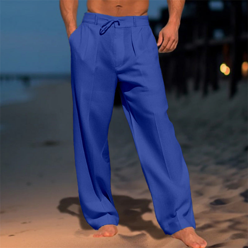 Herren casual strandbukser med blødt stof og elastisk talje Stilla