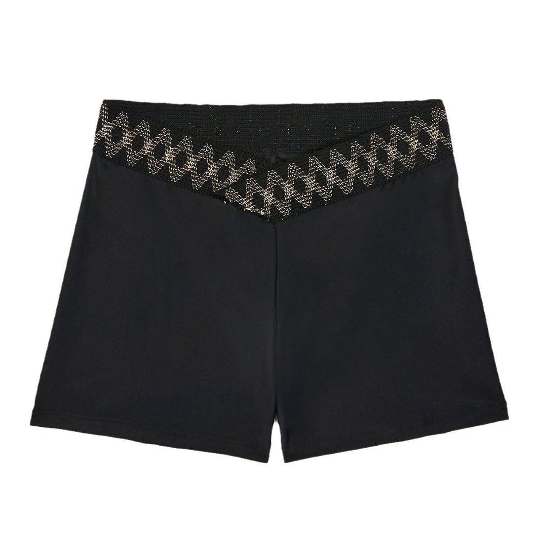 Dame badshorts med elastisk linning og moderigtig zigzagdesign Stilla