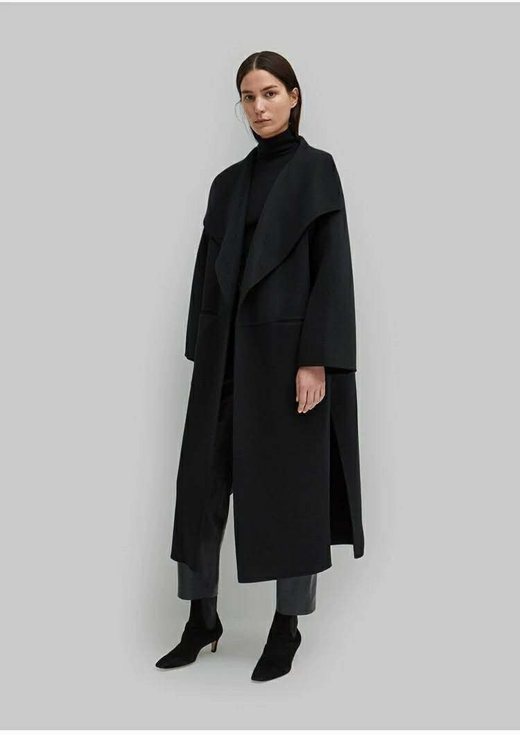 Kvindernes elegante oversized frakke med åben front Stilla