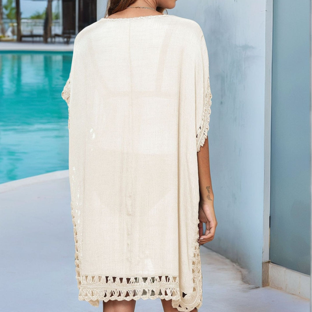 Femme Elegante Hæklet Strand Cover-Up Stilla