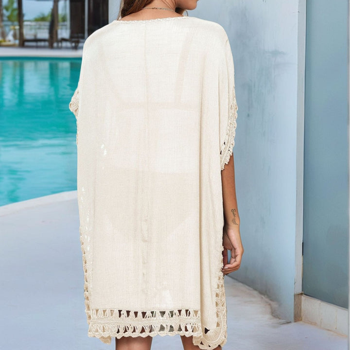 Femme Elegante Hæklet Strand Cover-Up Stilla