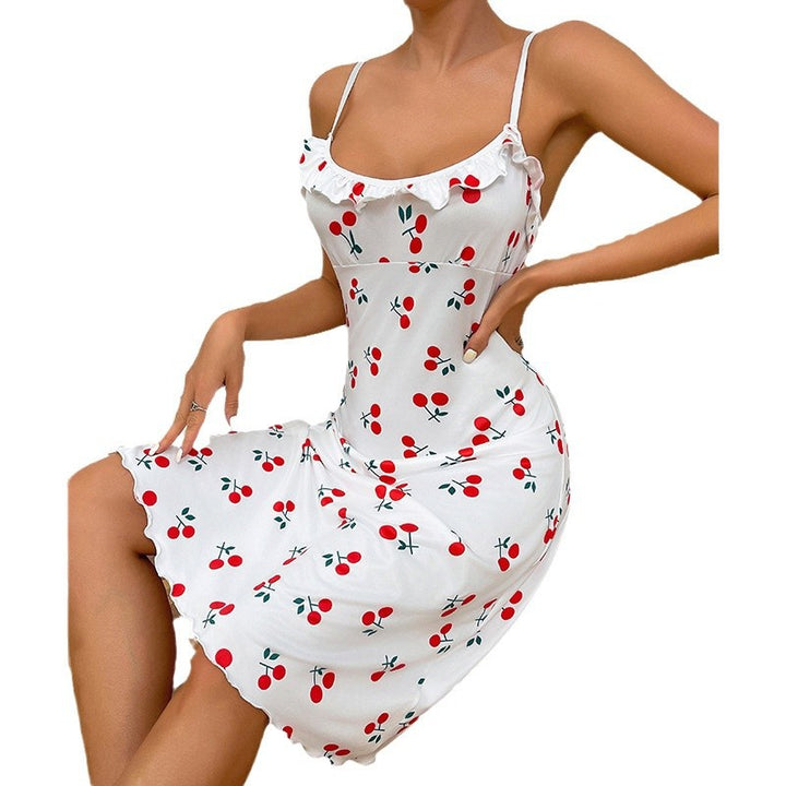 Dame blomsterprint midi kjole Stilla