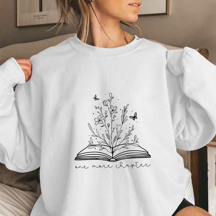 Dame sweatshirt med elegant blomsterdesign og inspirerende print Stilla