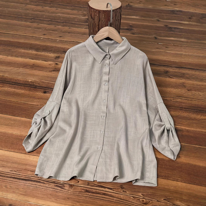 Dame afslappet og elegant bluse med puffærmer Stilla