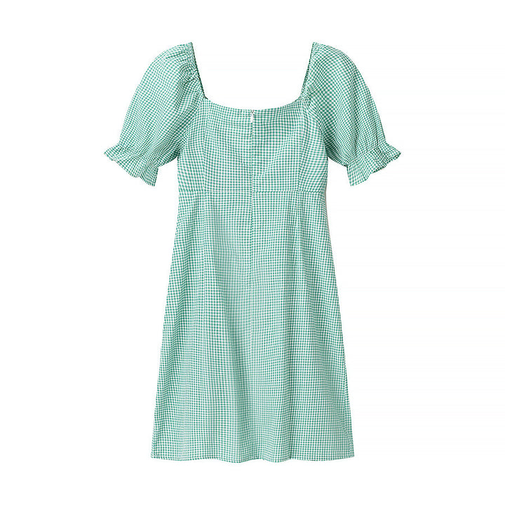 Femme Gingham Bind-Front Mini Kjole Stilla