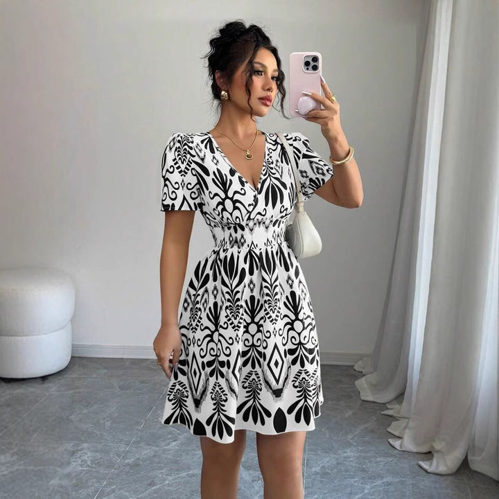 Kvinder Vintage-inspireret floral Fit and Flare Kjole Stilla