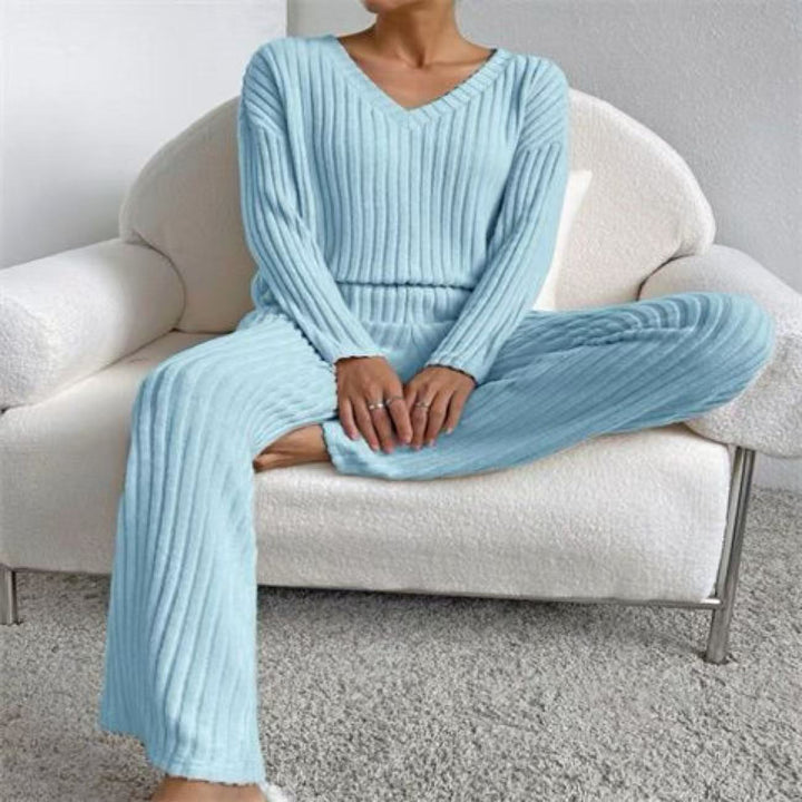 Dame hyggeligt strikket loungewear sæt Stilla