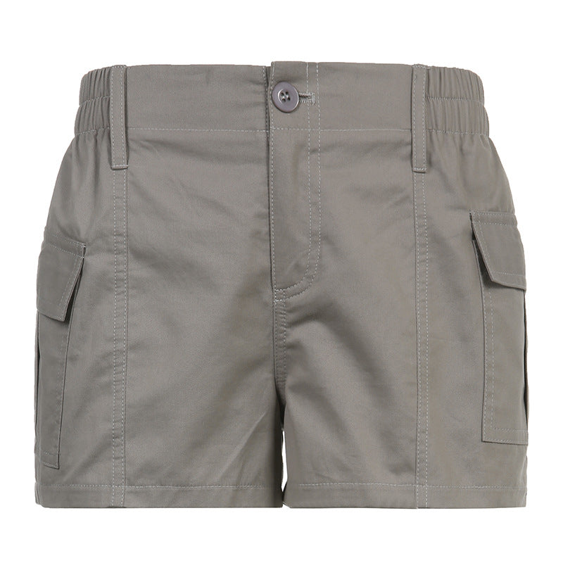 Dame Cargo-shorts med sidelommer og elastisk talje Stilla