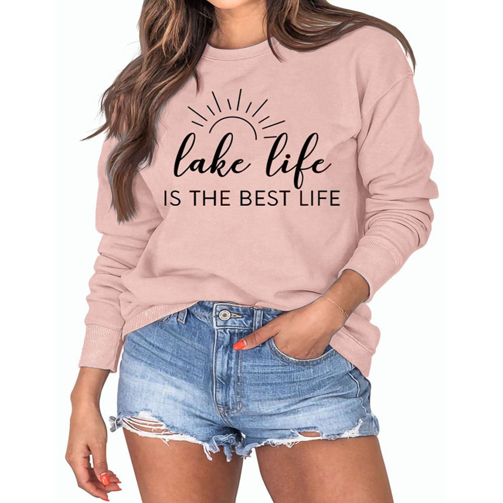 Dame sweatshirt med kreativtryk og afslappet pasform Stilla