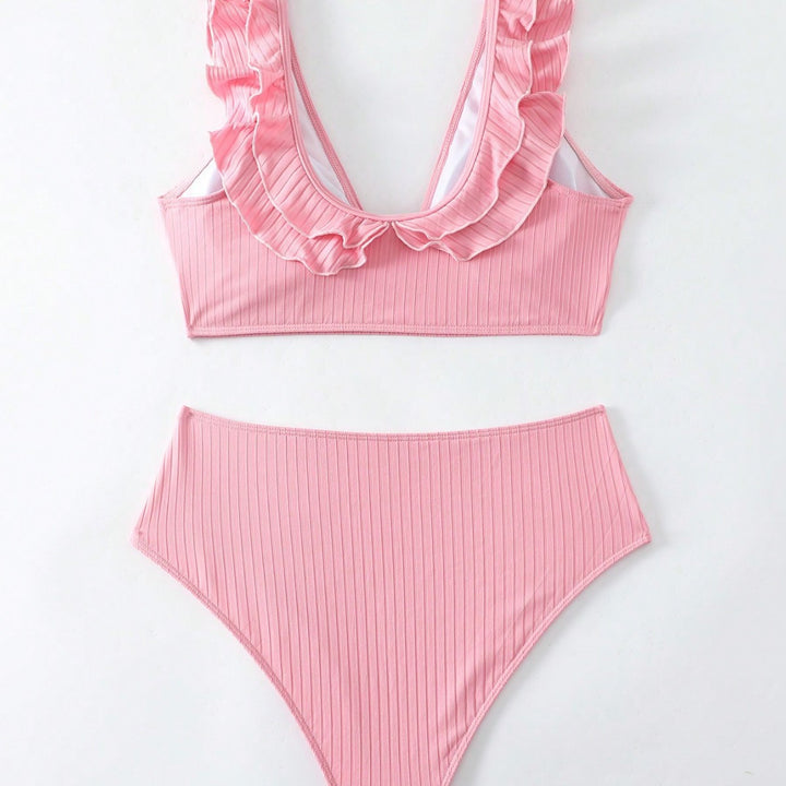 Femme Rynket Højskåret Bikini Sæt Stilla