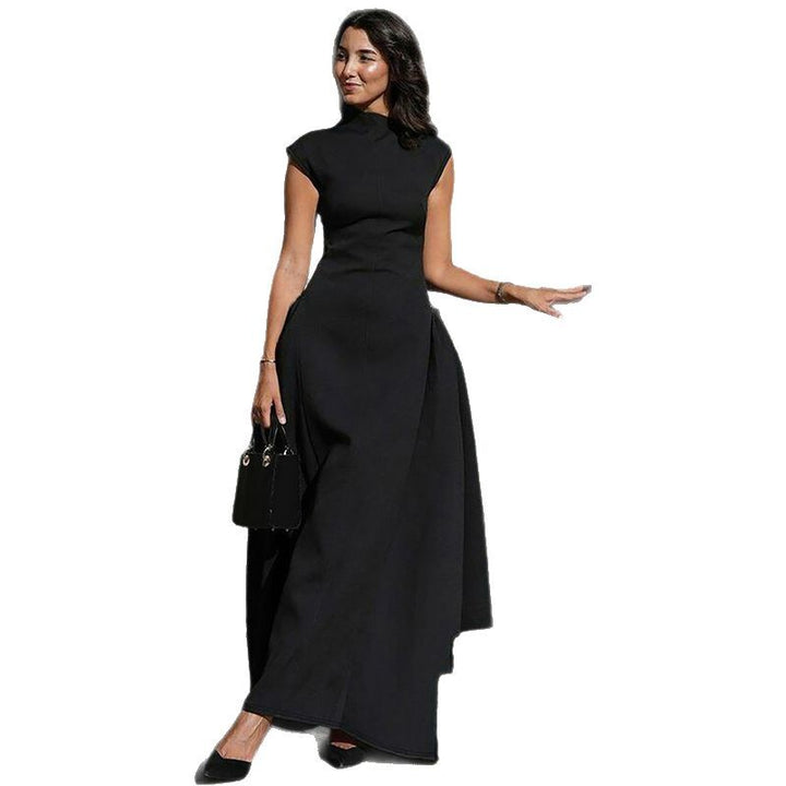 Dame Elegant lang aften kjole i minimalistisk stil Skovae