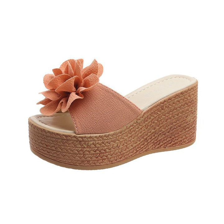 Dame Wedge-sandaler med floralt dekoration og skridsikker sål Stilla
