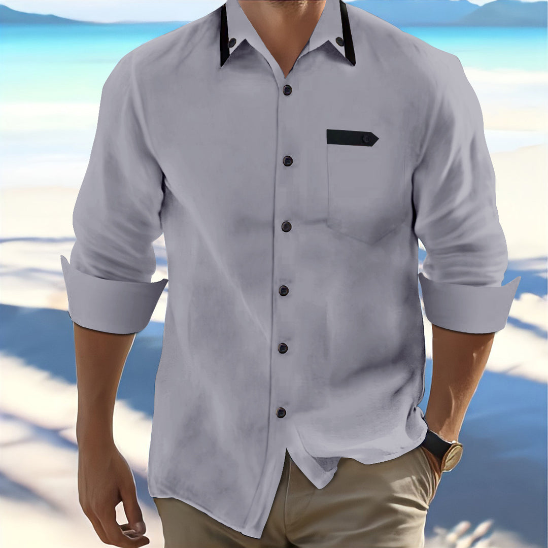 Herrer Fritid Button-Up Skjorte Stilla