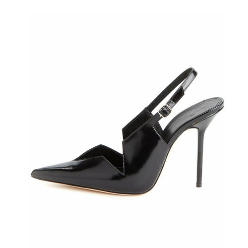 Dame spidse slingback-høje hæle med asymmetrisk cut-out-design Stilla