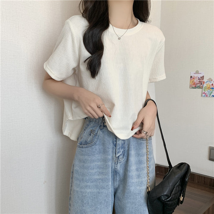 Femme Tekstureret Crop Top Stilla