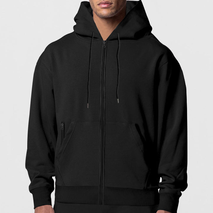 Herre Sporty Hoodie med praktiske lommer og kvalitets fleece Stilla