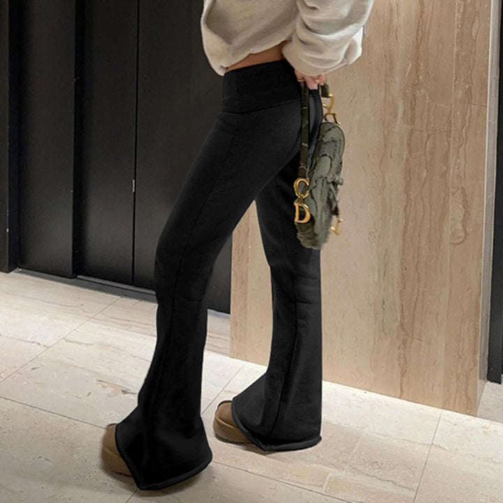 Dame leggings med udvidet ben Skovae