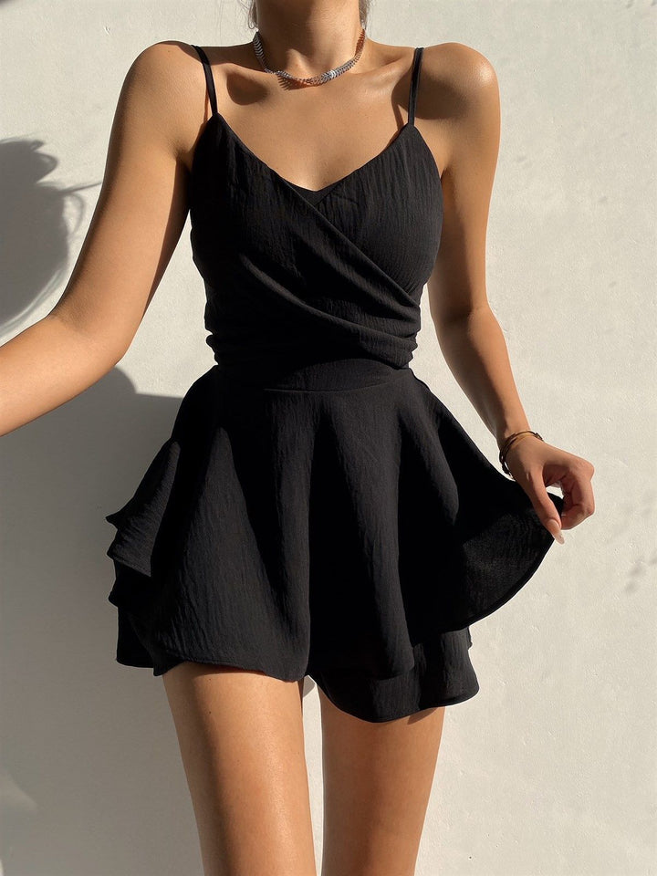 Dame omslagskjorte med svingende nederdel Stilla