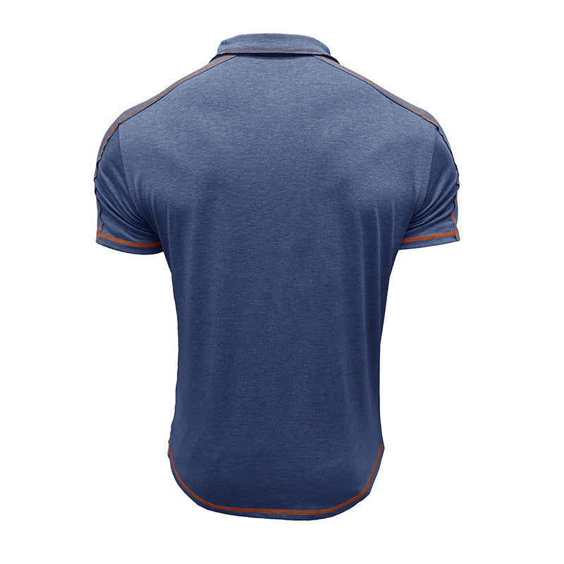 Herrer Poloshirt med kontrasterende syninger og åndbart stof Stilla