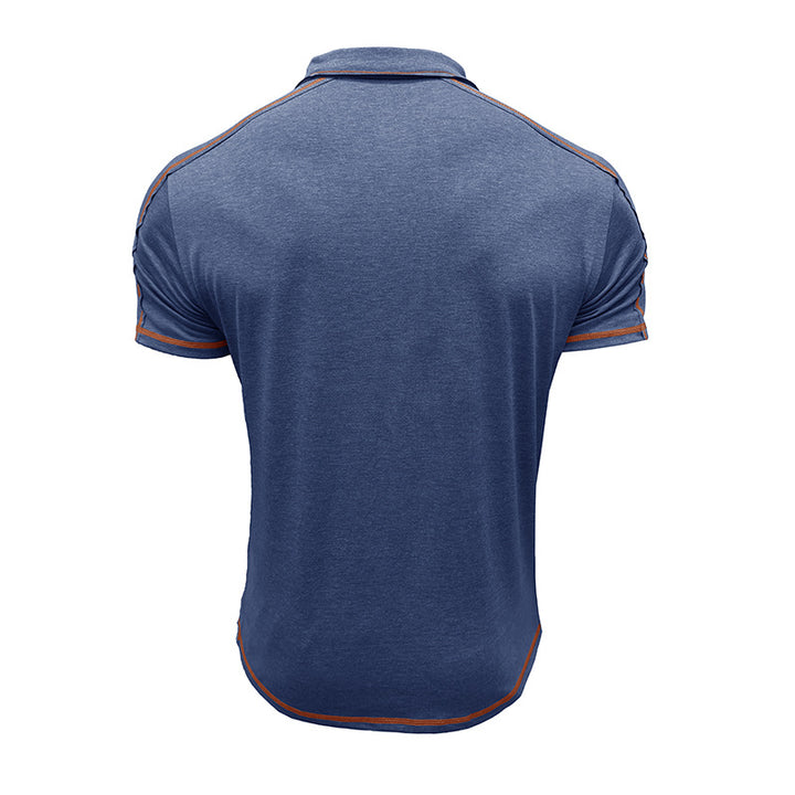 Herrer Poloshirt med kontrasterende syninger og åndbart stof Stilla