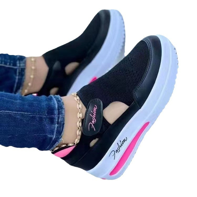 Dame Åndbare Sneakers med elastisk Overdel og let Design Stilla