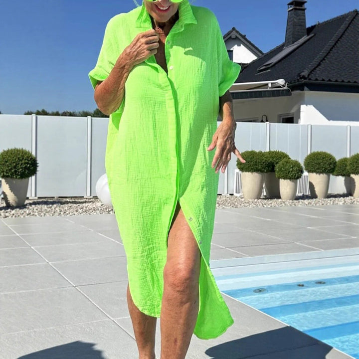 Dame Knap-Down Strand Cover-Up Tunika Stilla