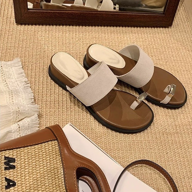 Femme Stilfulde Thong Slide Sandaler Stilla
