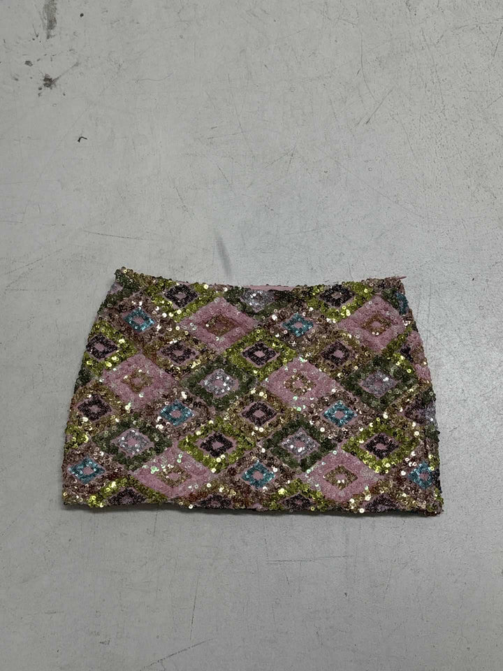 Damen eleganter Paillettensock mit geometrischem Design Skovae