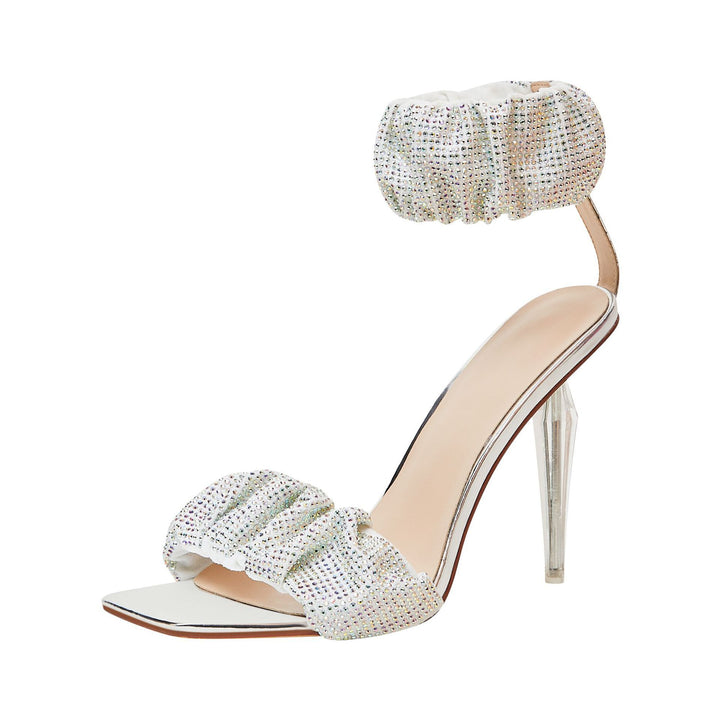 Femme Strappy Rem med strass-accente hæl sandals Stilla