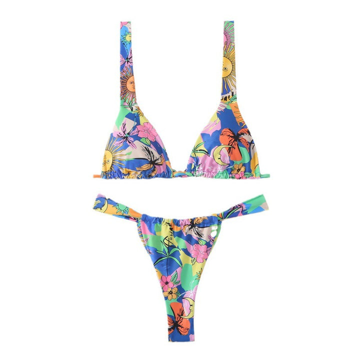 Dame smuk bikini med florale mønstre Skovae
