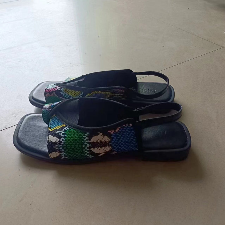 Dame sandaler med moderigtigt leopardprint og behageligt fodseng Stilla