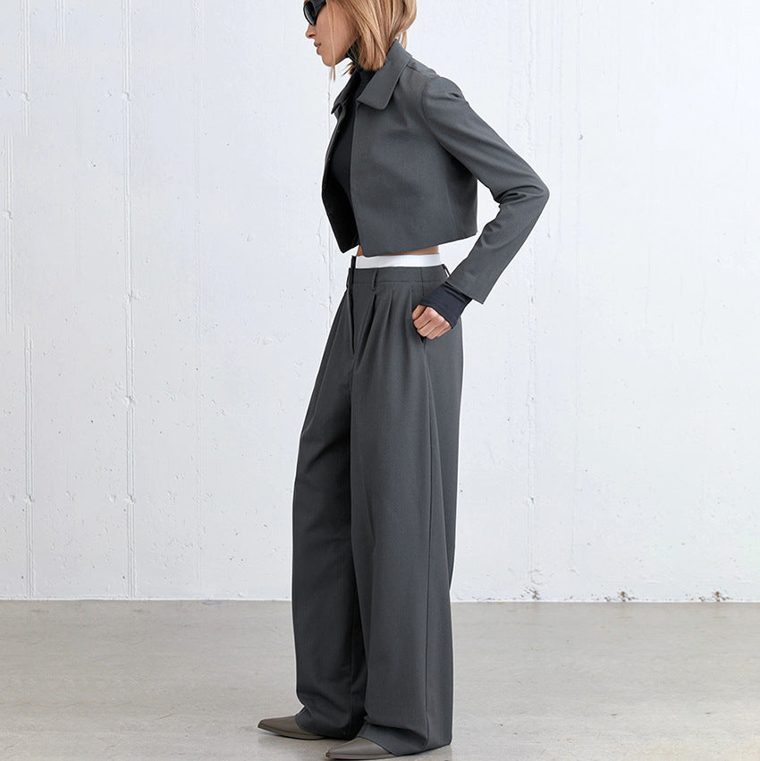 Damer elegant blazer- og bukseensemble Stilla