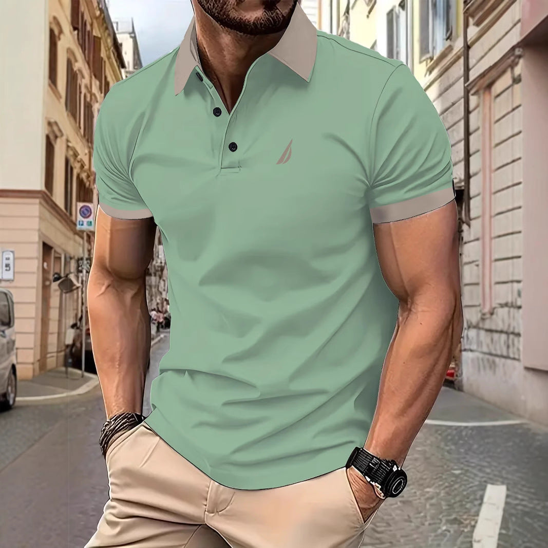 Herrer polo skjorte med nutidigt krave-design Stilla