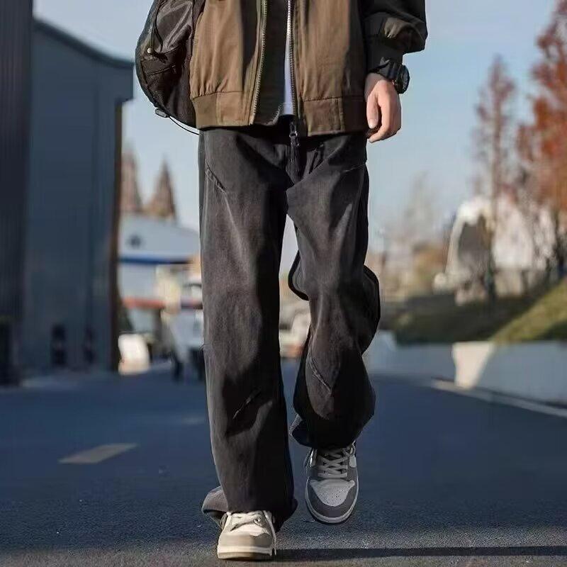 Herrer Behagelige Relaxed Fit Jeans i trendy Vintage-look med unik vask Stilla