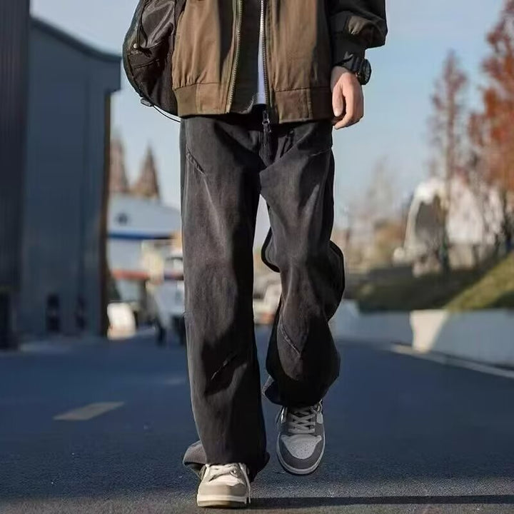 Herrer Behagelige Relaxed Fit Jeans i trendy Vintage-look med unik vask Stilla