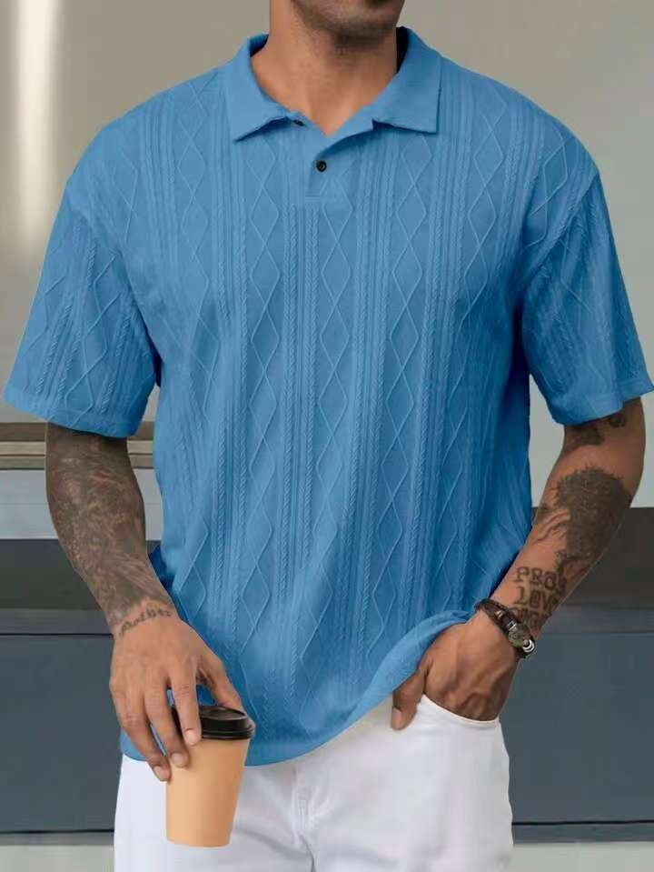 Herre Poloshirt med struktureret design Stilla