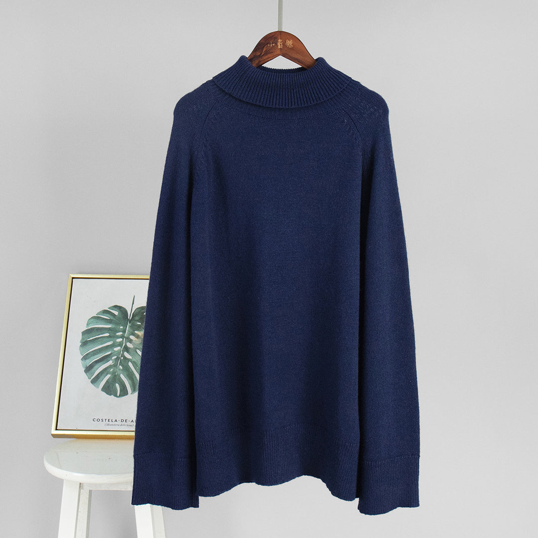 Kvinders hyggelige turtleneck sweater lavet af fin strik materiale Stilla