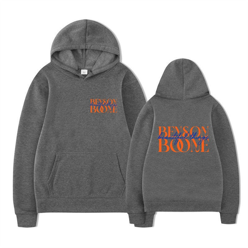 Dame hoodie med kreativt print og blød indvendig Skovae
