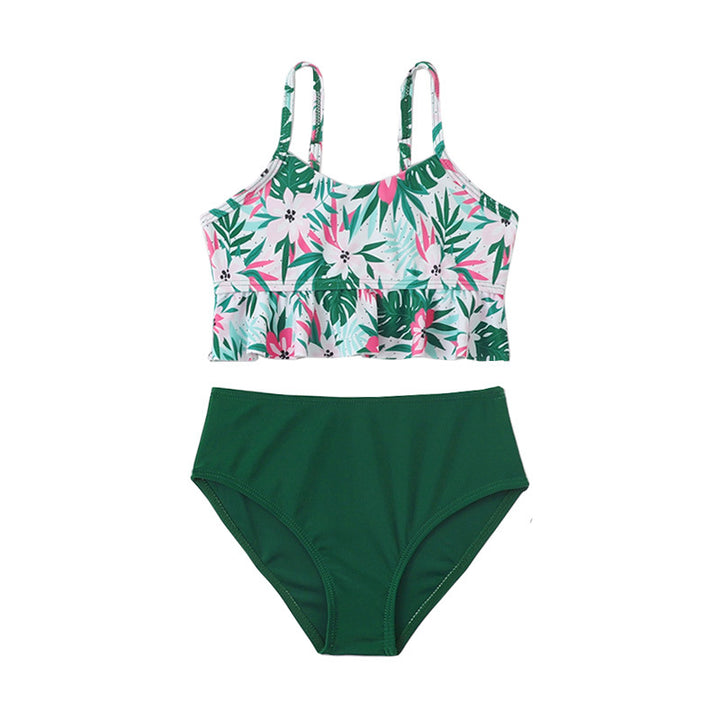 Dame bikini-sæt med crop-top og høj talje Stilla