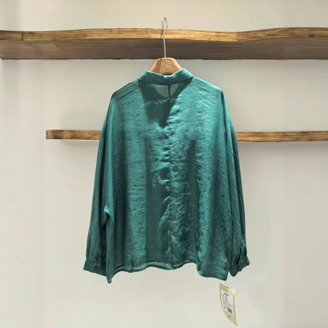 Dame Langærmet Button-Up Bluse Stilla