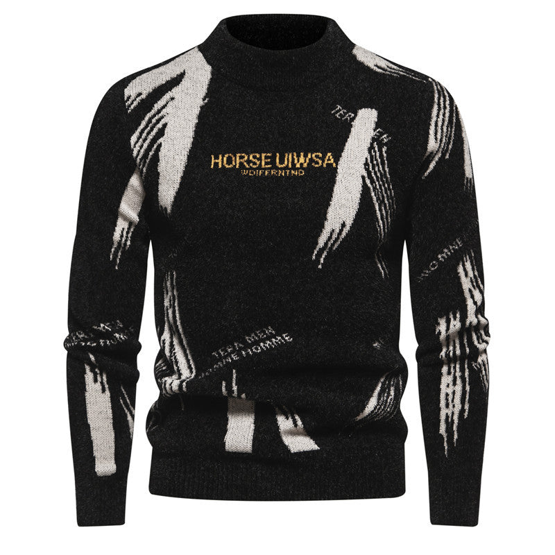 Herrer Behagelig Struktureret Rullekrave Sweater Stilla