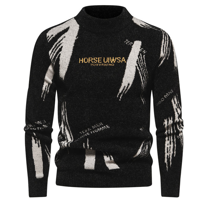 Herrer Behagelig Struktureret Rullekrave Sweater Stilla
