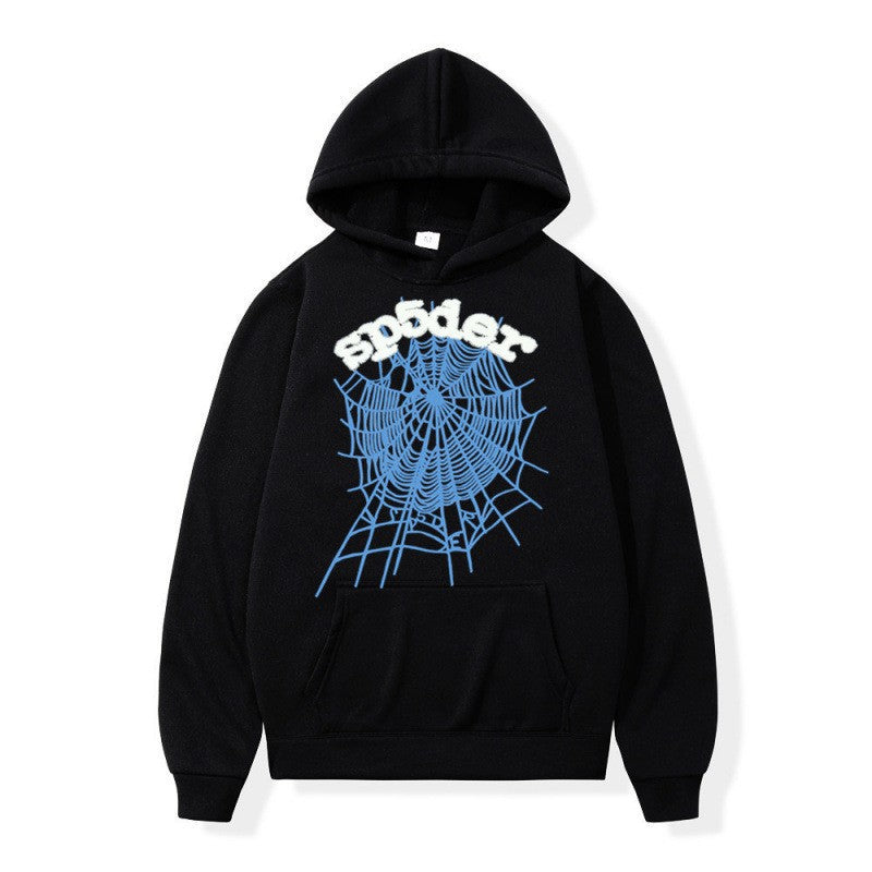 Kvinders hoodie med kreativ edderkopmønster og komfortabel pasform Skovae