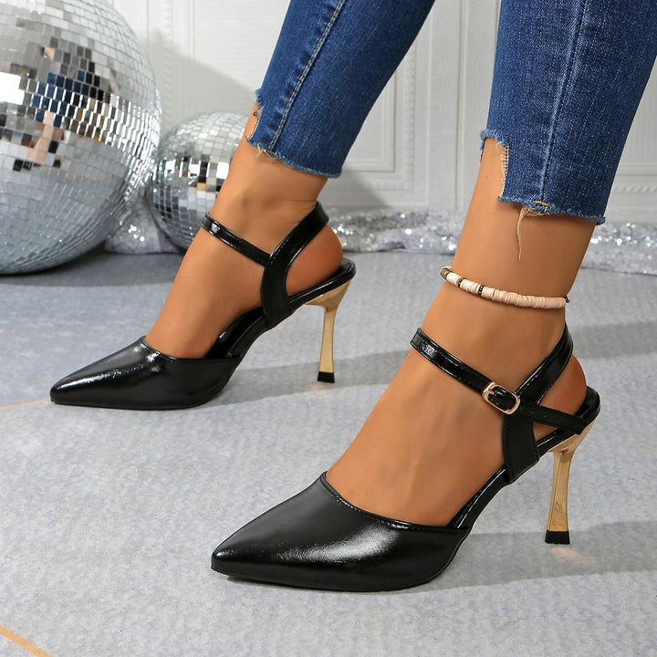 Dame Slingback Pumps med elegant spids form og smuk spændeindretning Stilla